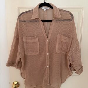 Vici Tan Button Down Shirt